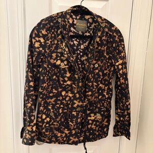 Madewell Wearmaster Camo Print Utility Jacket 100% Cotton Tortoise Shell